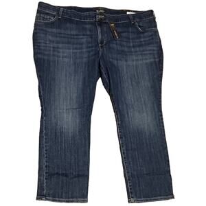 Lee Womens Plus Size Regular Fit Straight Leg Mid Rise Jeans Size 28W Petite NWT